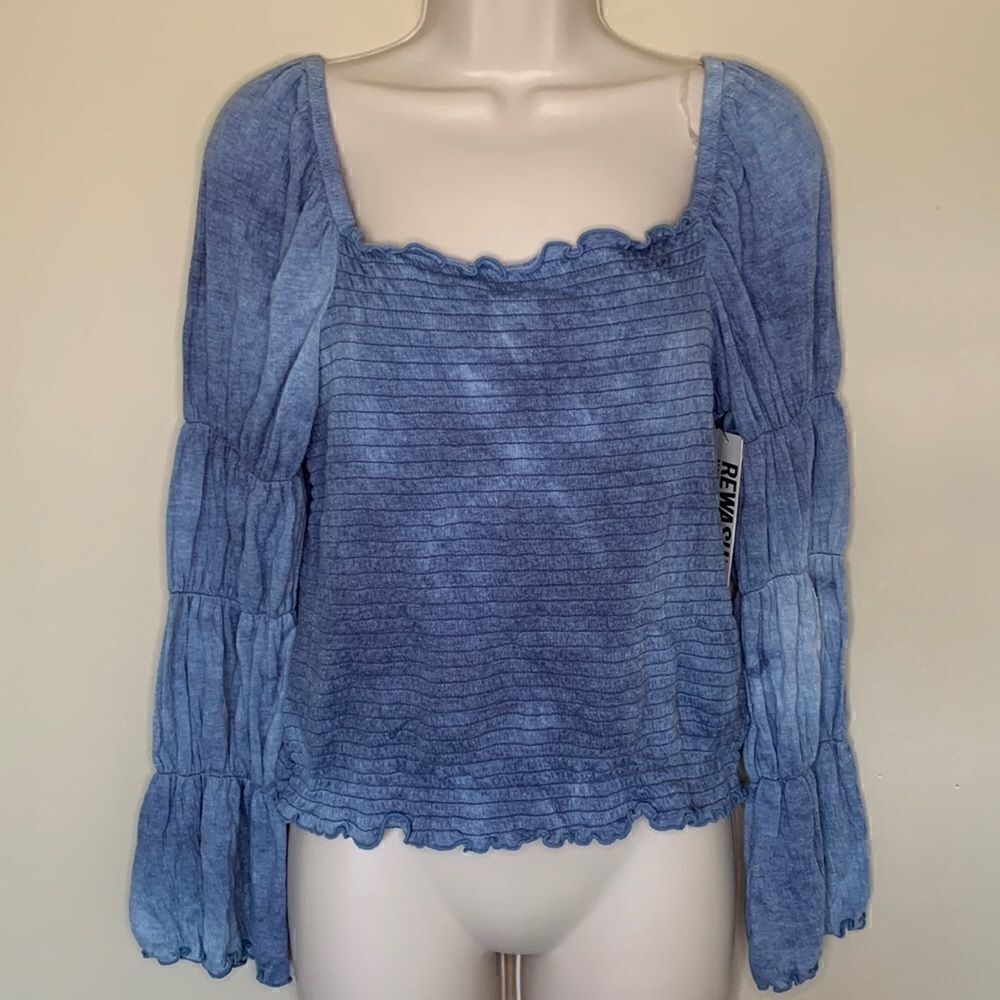 Rewash Junior's size XL denim color long sleeve top